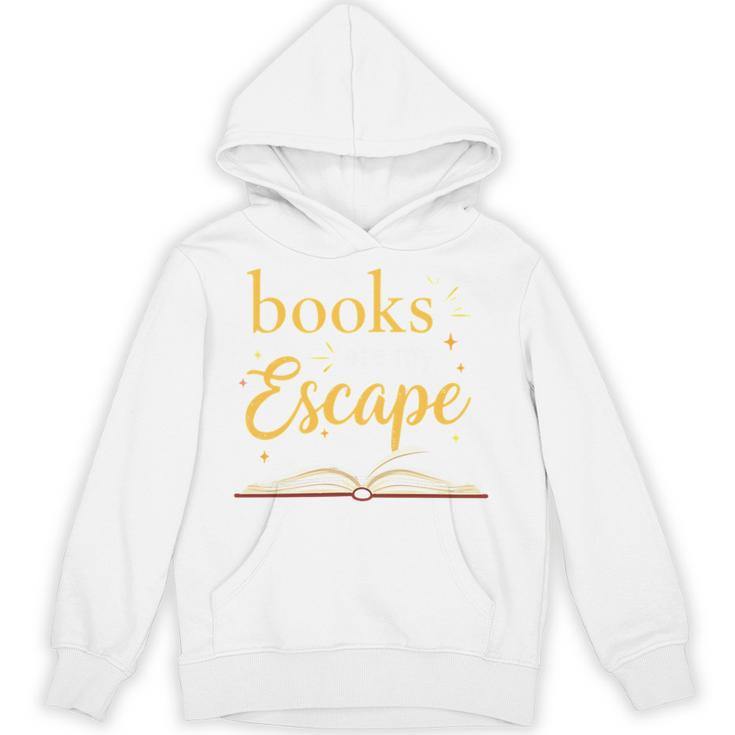 Books Are My Escape Simple Reading Quote Unisex Hoodie