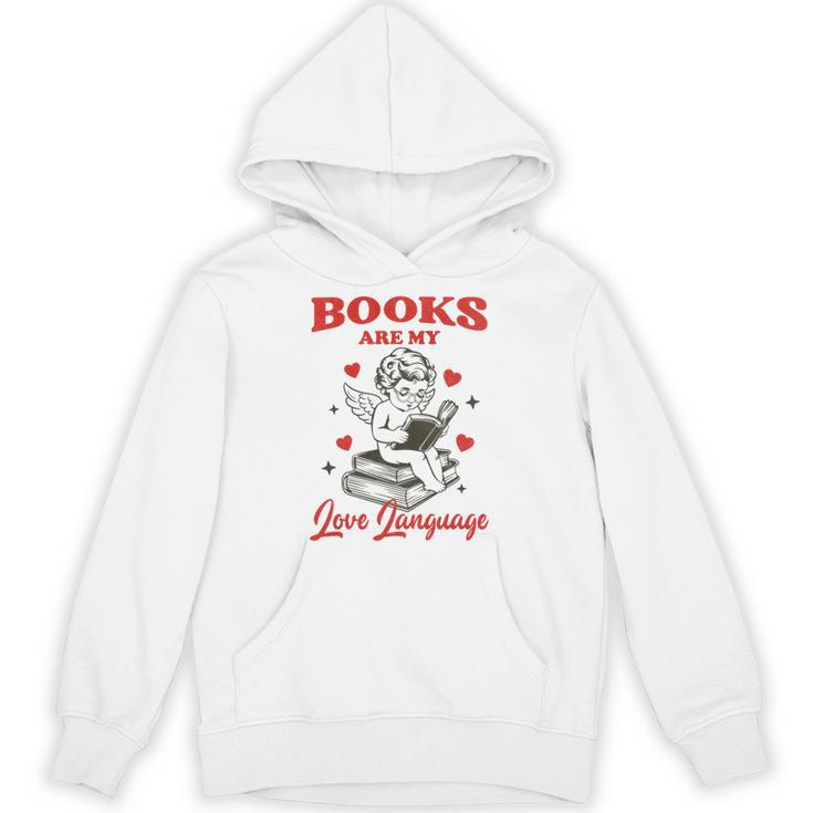 Books Are My LoveLanguage Cupid Valentines Unisex Hoodie