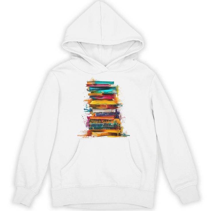 Books Painting Colorful Art Abstract Graphic Books Unisex Hoodie