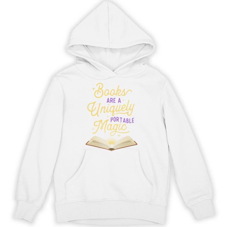 Books Are A Uniquely Portable Magic Reading Bookworm Unisex Hoodie