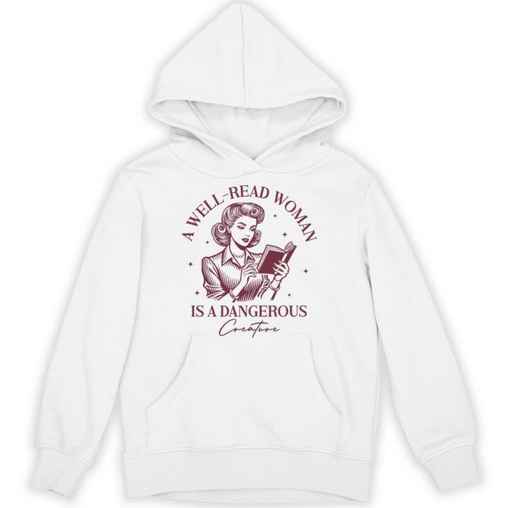 Books A Well-Read Woman Is A Dangerous Creature Women Premium Tri-Blend Unisex Hoodie