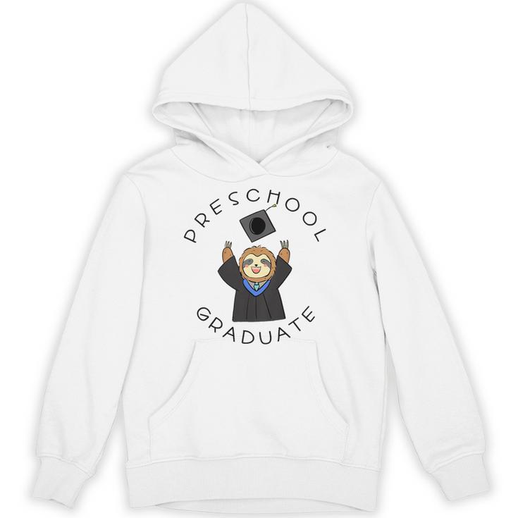 Boys Girls Preschool Graduate Sloth Graduation Cap Unisex Hoodie