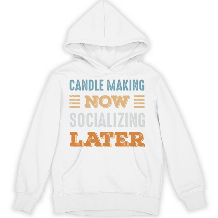 Candle Making Now Minimal Socializing Introvert Vintage Unisex Hoodie