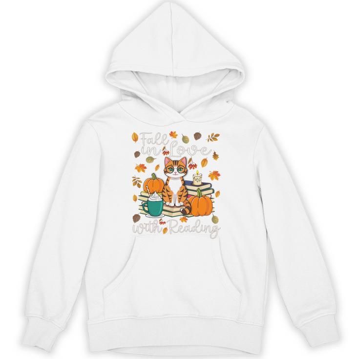 Cat Fall In Love With Reading Book Lover Autumn Unisex Hoodie