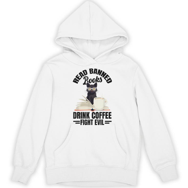 Cat I Read Banned Books Shirt Bookworm Avid Reader For Men Women Kids Unisex Hoodie