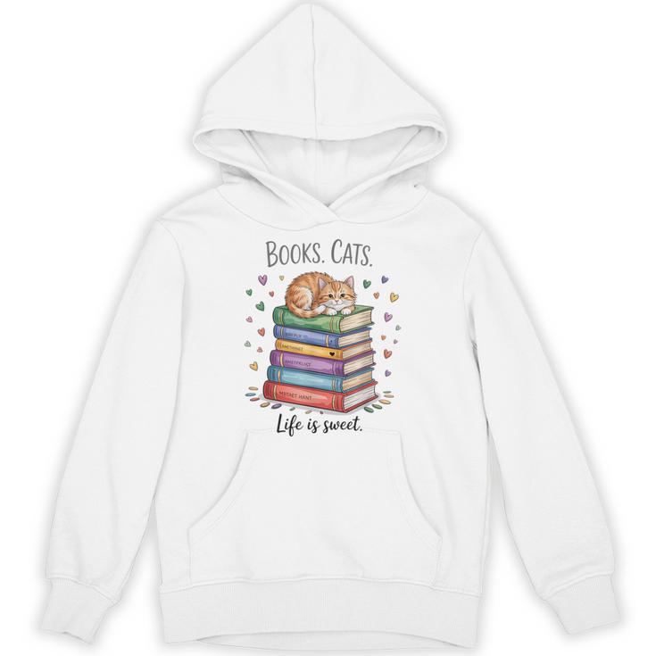 Cats Books Lover Men Women Unisex Hoodie
