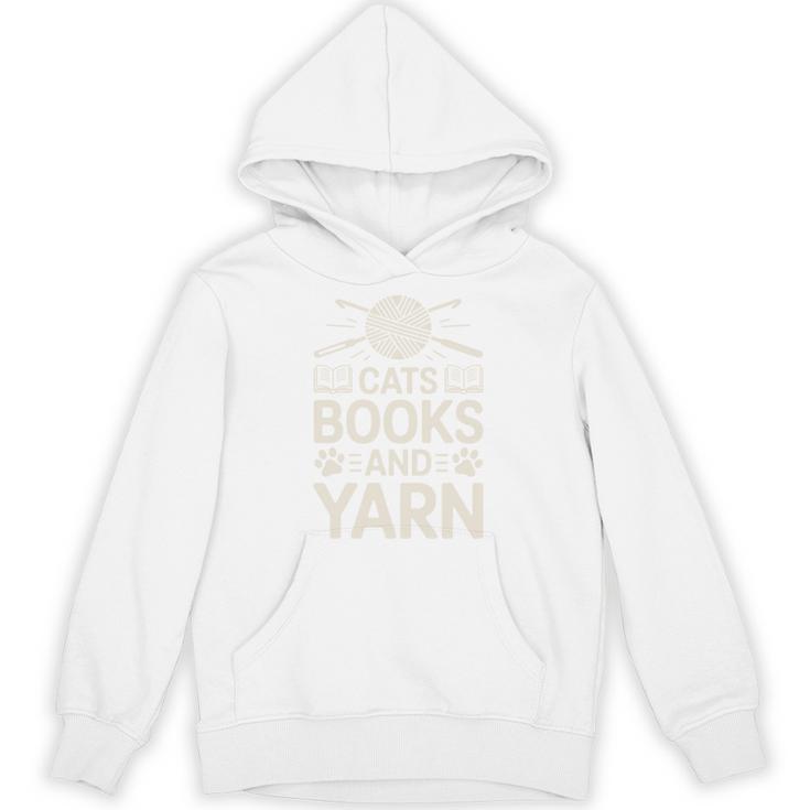 Cats Books And Yarn Crocheter Crocheting Unisex Hoodie