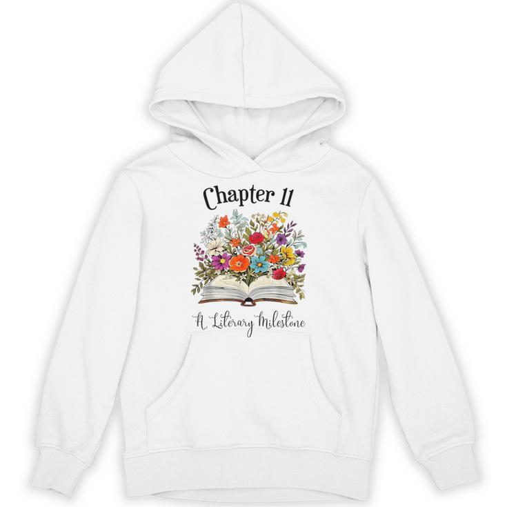 Chapter 11 Years Old 11th Birthday Wildflower Book Lover Unisex Hoodie