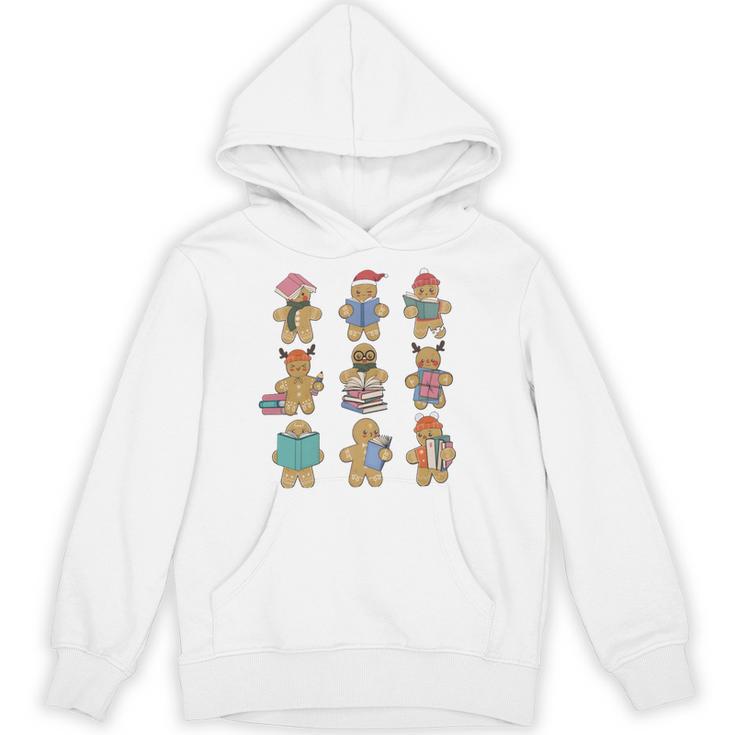 Christmas Library Gingerbread Man Books Lover Bookworm Unisex Hoodie