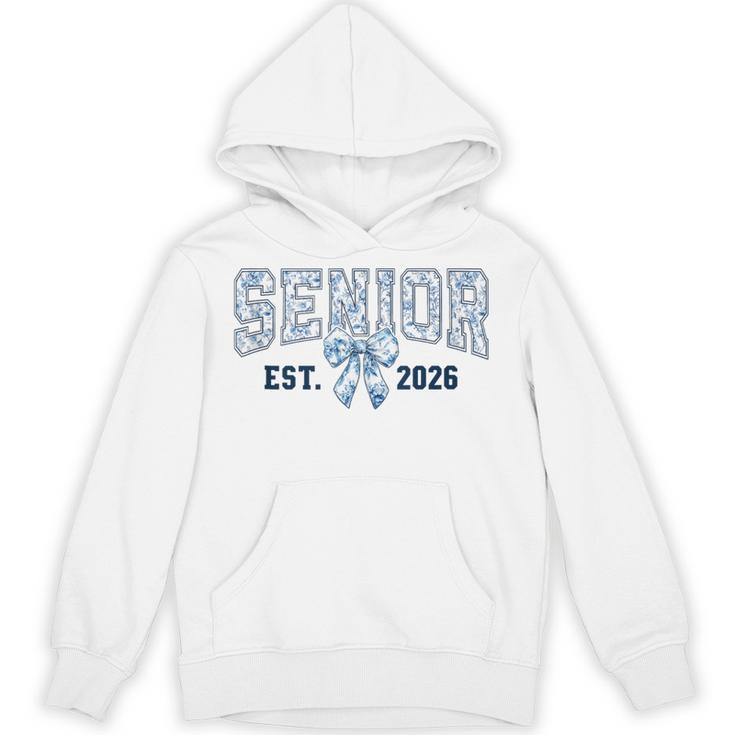 Class Of 2026 Senior 26 Coquette Bow Toile Preppy Graduation Unisex Hoodie