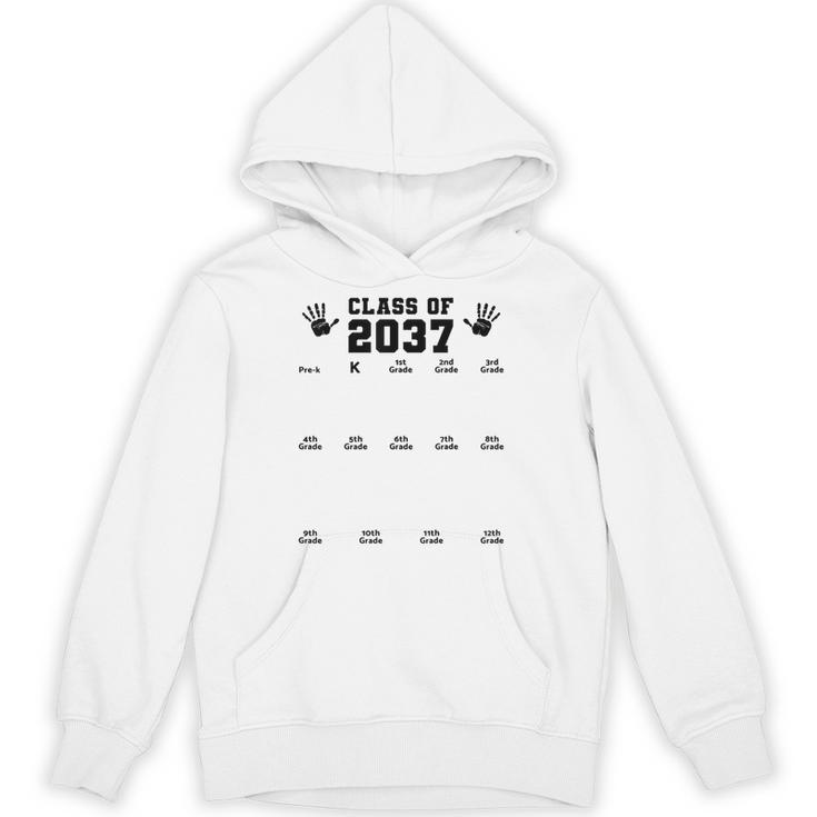 Class Of 2037 Handprint Grow With Me Pre-k Graduation Unisex Hoodie