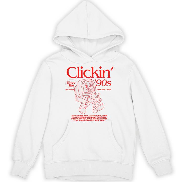 Clickin' Since The 90s Retro Computer Nostalgia Unisex Hoodie