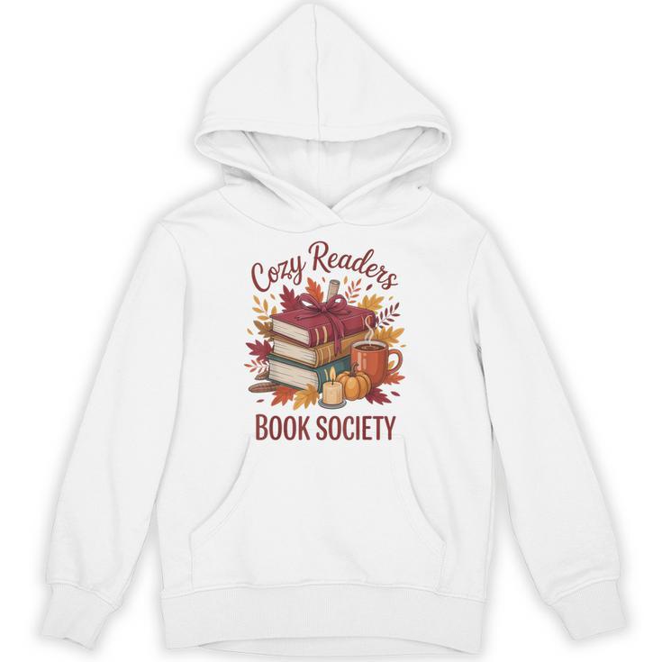 Cozy Readers Book Society Fall Autumn Floral Pumpkin Season Unisex Hoodie