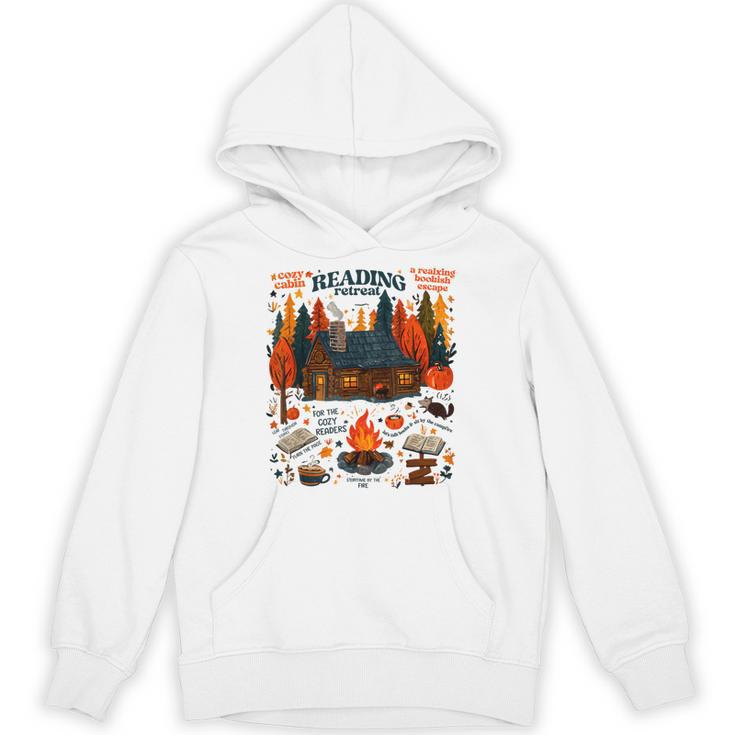 Cozy Reading Cabin Retreat Fall Bookish Autumn Cozy Reader Unisex Hoodie