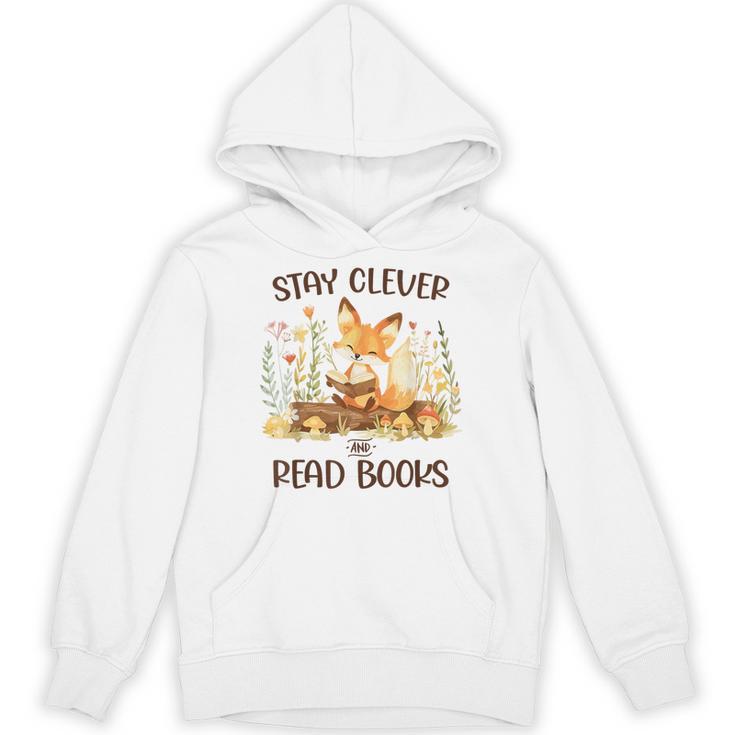 Cute Fox Stay Clever Read Books For Librarian Or Bookworm Unisex Hoodie