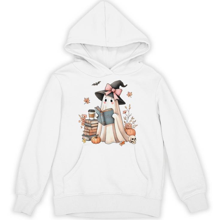 Cute Ghost Reading Book Librarian Book Lover Unisex Hoodie