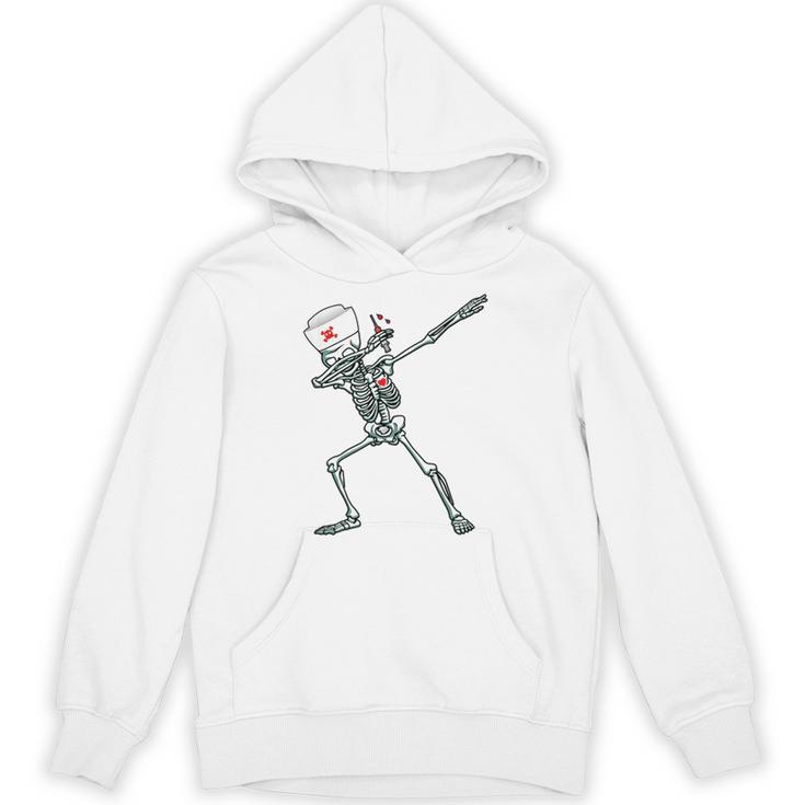 Dabbing Skeleton Nurse  Halloween Graduation Unisex Hoodie