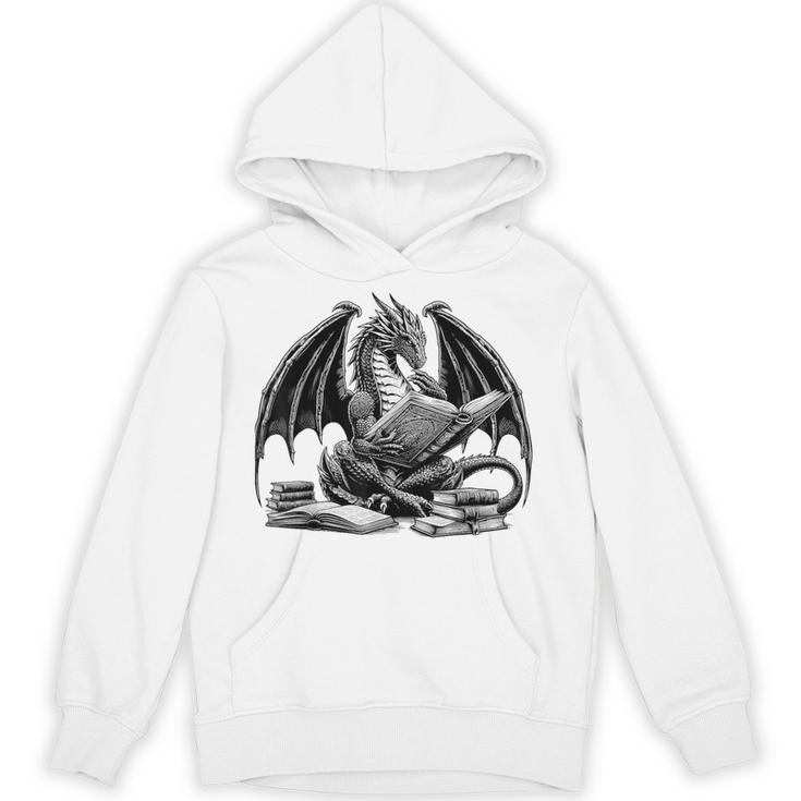 Dragon Reading Book Bookworm Books Dragon Learning Unisex Hoodie