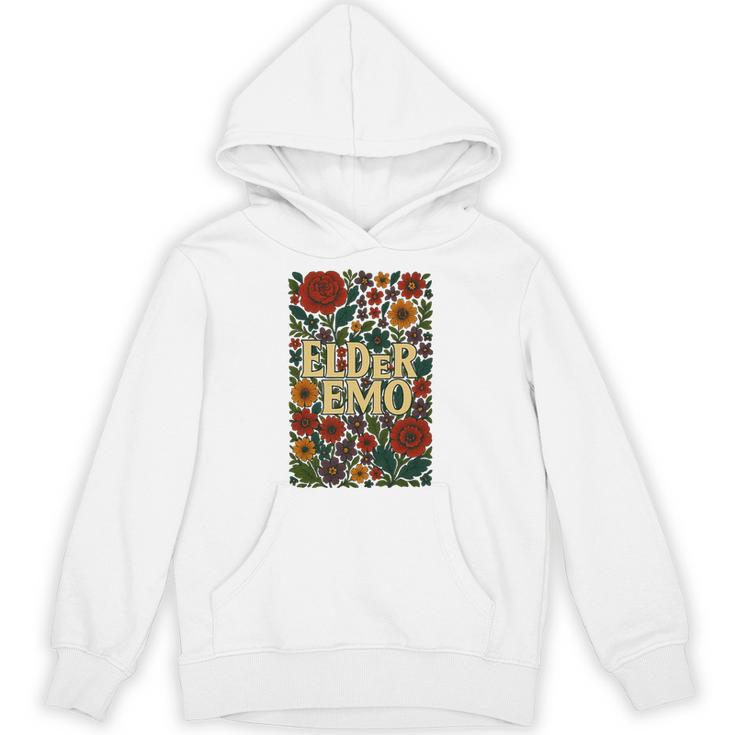 Elder Emo Floral Gothic Vintage Nostalgia Premium Tri-Blend Unisex Hoodie