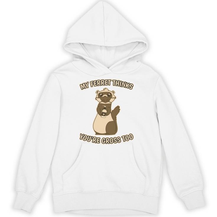 Ew People Ferret Saying Mask Introvert Ferrets Unisex Hoodie