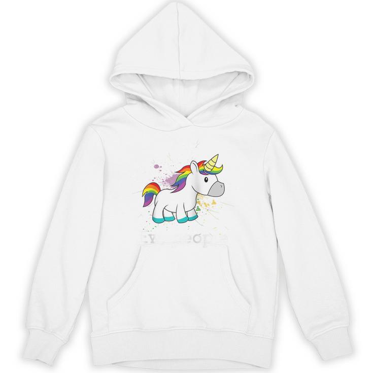 Ew People Unicorn Lover Introvert Rainbow Unicorn Raglan Baseball Tee Unisex Hoodie