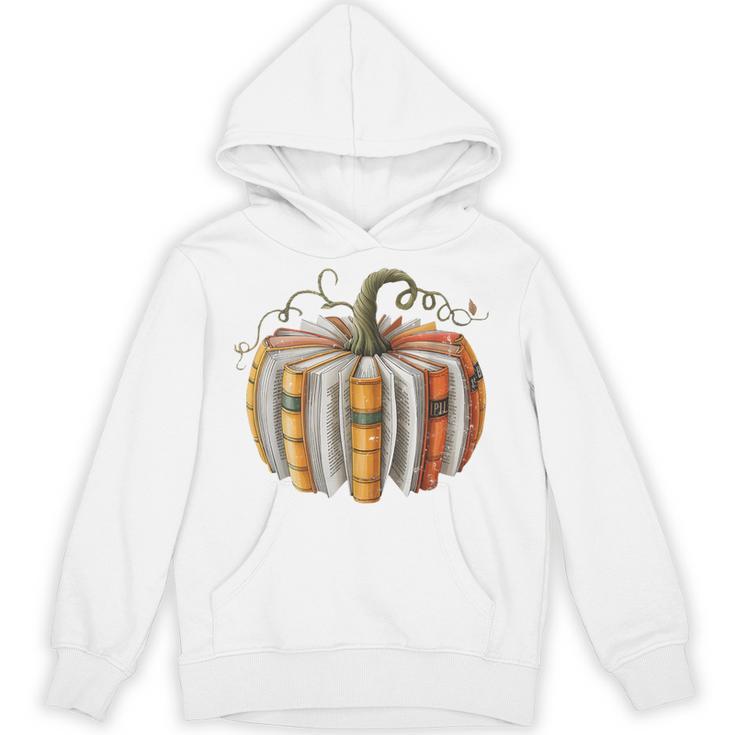Fall Book Pumpkin Fall Librarians Bookworm Teachers Students Unisex Hoodie
