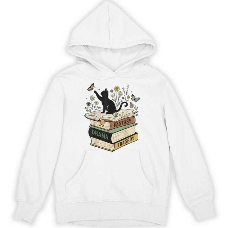 Fantasy Drama Tragedy Cat Book Lover Reading Humor Unisex Hoodie