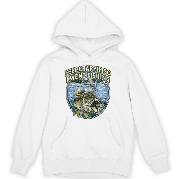 Felt Crappie So I Went Fishing Introvert Lakes Antisocial Raglan Baseball Tee Unisex Hoodie