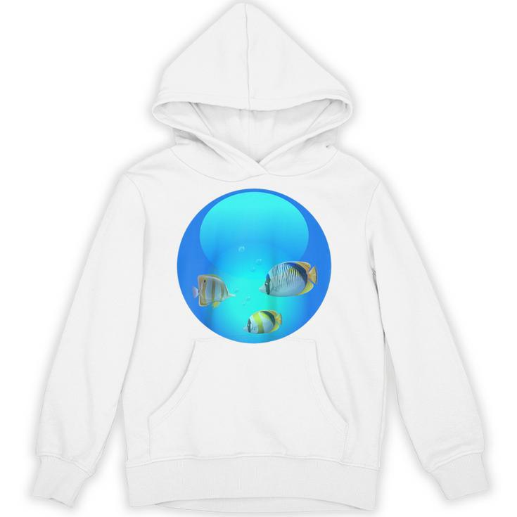 Frutiger Aero Aesthetic Tech Orb Fishes Raglan Baseball Tee Unisex Hoodie