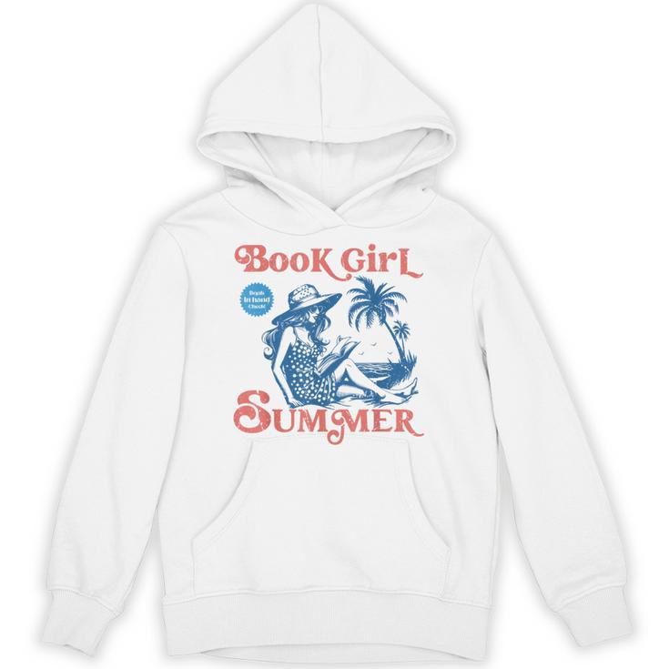 Girl Reading Book Summer Beach Vacation For Book Lover Unisex Hoodie