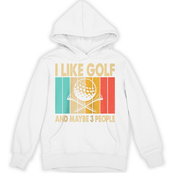 I Like Golf And Maybe 3 People Introvert Raglan Baseball Tee Unisex Hoodie
