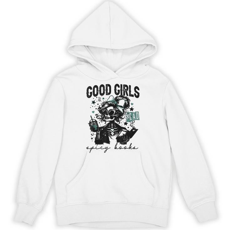 Good Girls Read Spicy Skeleton Book Club Unisex Hoodie