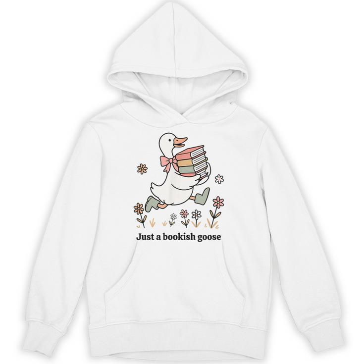 Goose With Books Cute Bookworm Reader Unisex Hoodie