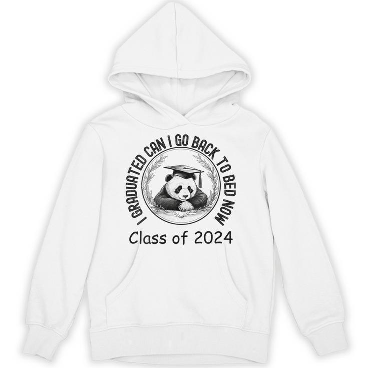 I Graduated Can I Go Back To Bed Now 2024 Graduation Panda Unisex Hoodie