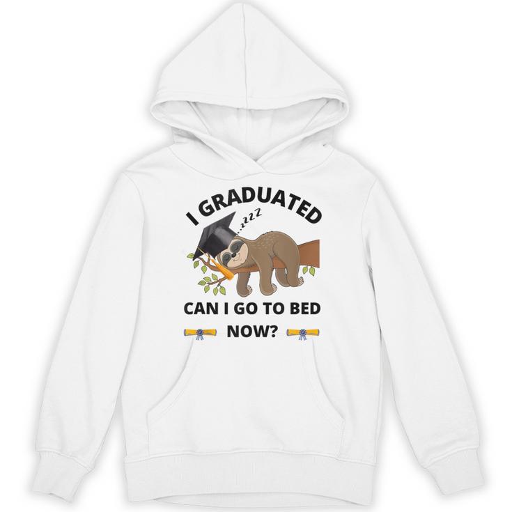 I Graduated Can I Go Back To Bed Sloth Graduation Cap Unisex Hoodie