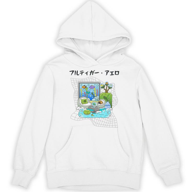 Grass Fun UI UX Er Computer Retro Fish Frutiger Aero Premium Tri-Blend Unisex Hoodie