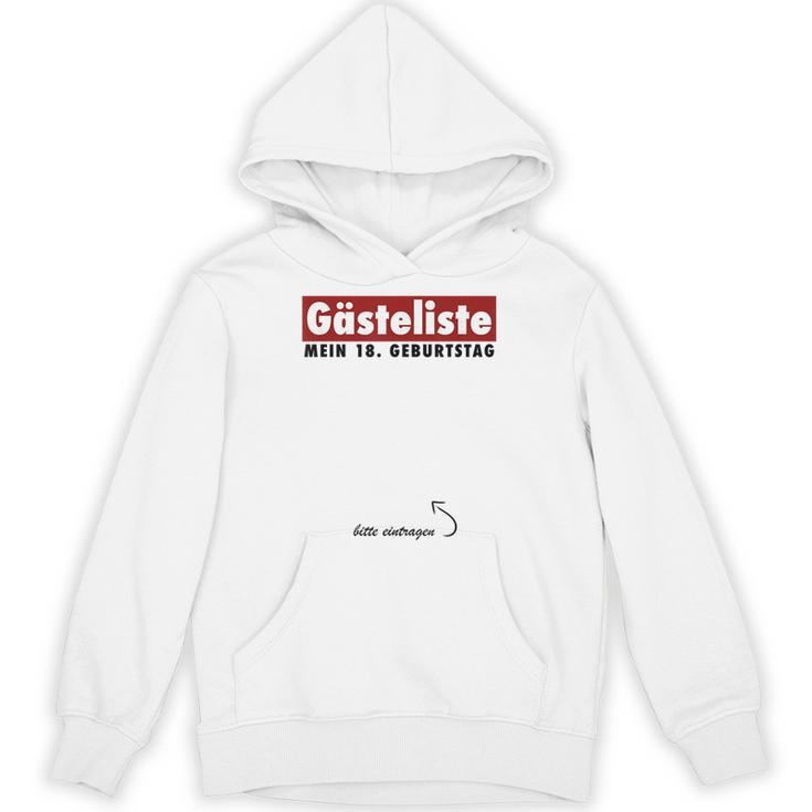 Guest Book 18th Birthday Party Memory Alcohol Unisex Hoodie Guest Book 18th Birthday Party Memory Alcohol Unisex Hoodie