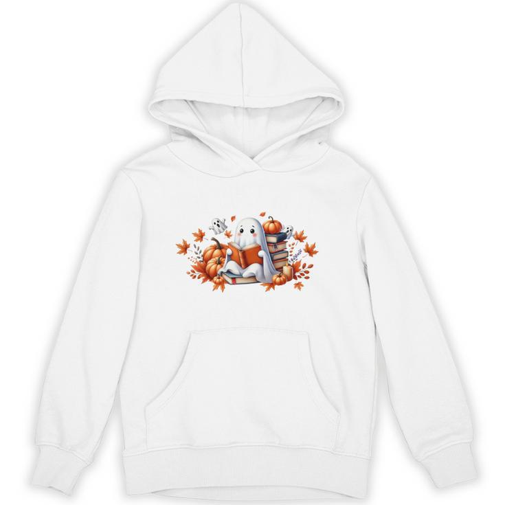 Halloween Book Lover Ghost Witch Books & Pumpkins Unisex Hoodie