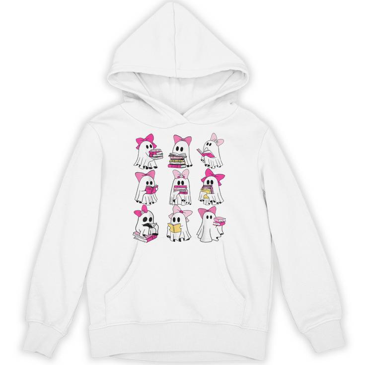 Halloween Pink Ghost Read More Books Spooky Boo Teacher Kids Unisex Hoodie