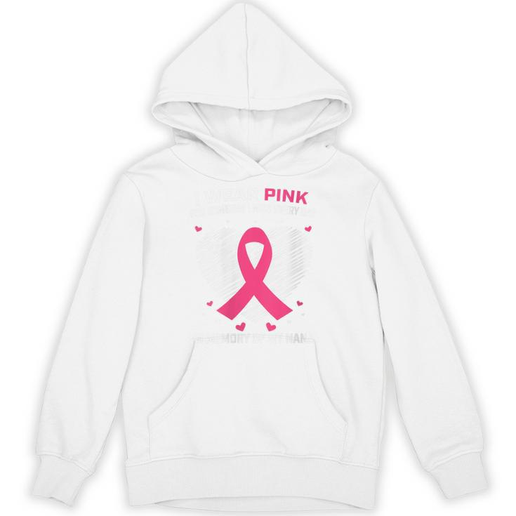 Heart I Wear Pink In Memory Of Nana Breast Cancer Awareness Unisex Hoodie