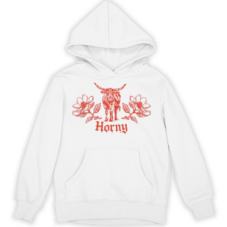 Horny Bull Romance Reader Shirt Spicy Books Bull Pun Unisex Hoodie