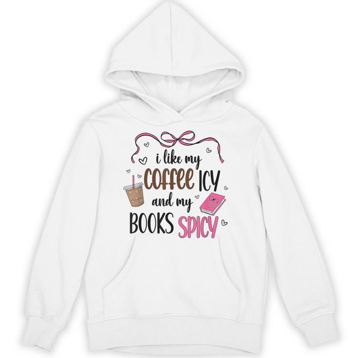 Iced Coffee & Reading Smut Books Girly Spicy Novels Unisex Hoodie