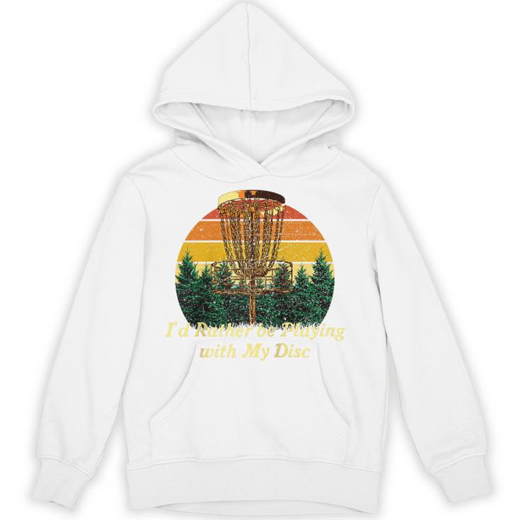 Id Rather Be Playing With My Disc Introvert Disc Golf Raglan Baseball Tee Unisex Hoodie