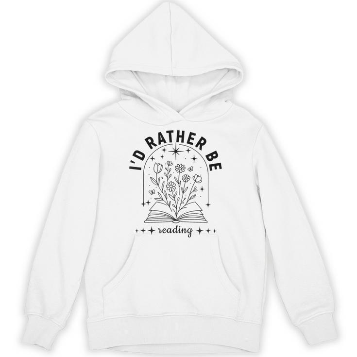 I’d Rather Be Reading Minimal Book Lover Arch Unisex Hoodie