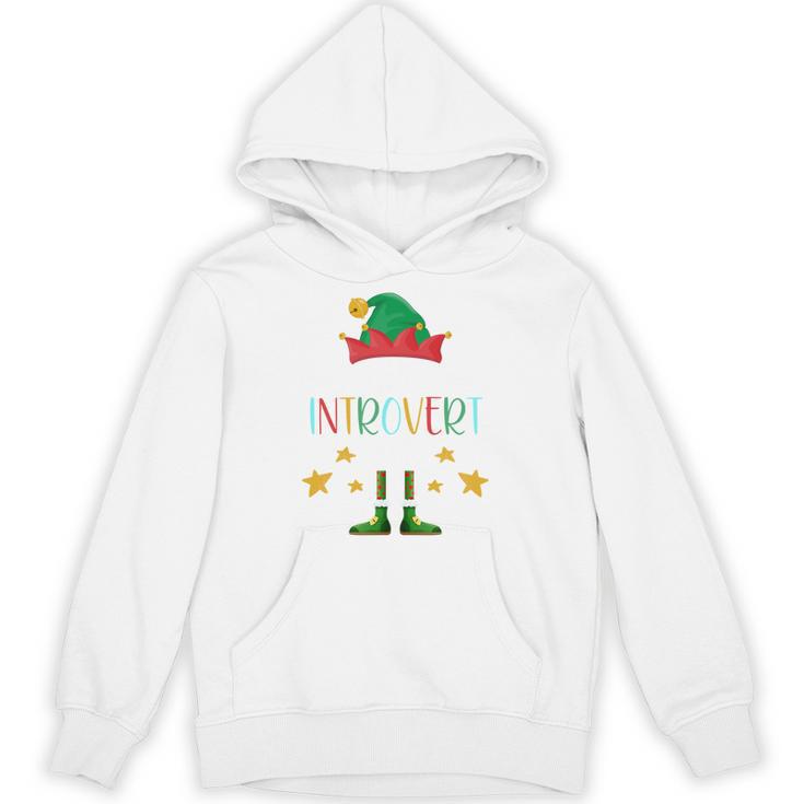 The Introvert Elf Christmas Family Matching Fun Xmas Top Unisex Hoodie