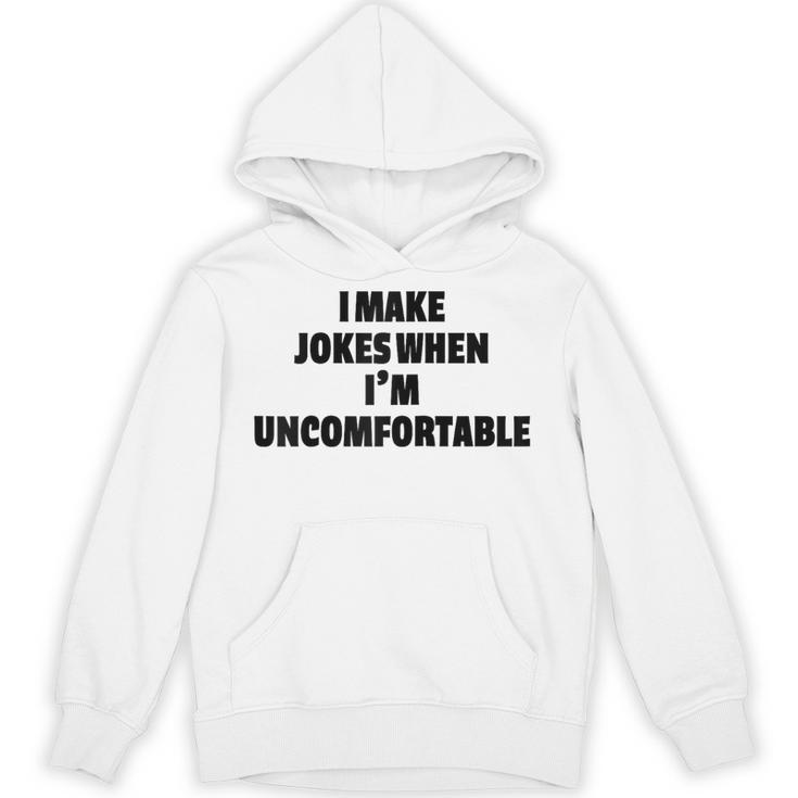 I Make Jokes When Im Uncomfortable Sarcastic Introvert Raglan Baseball Tee Unisex Hoodie