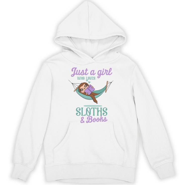 Just a Girl Who Loves Sloths And Books Unisex Hoodie