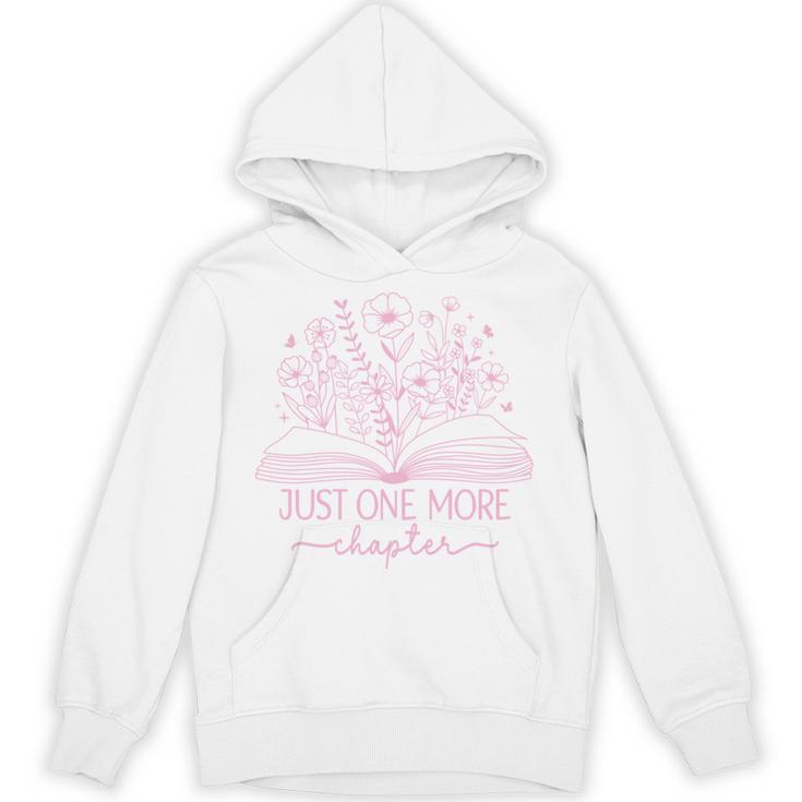 Just One More Chapter Bookish Book Reading Bright Hot Pink Unisex Hoodie
