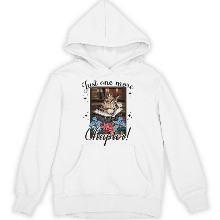 Just One More Chapter Cat Reading Books Coffee Lovers Premium Tri-Blend Unisex Hoodie