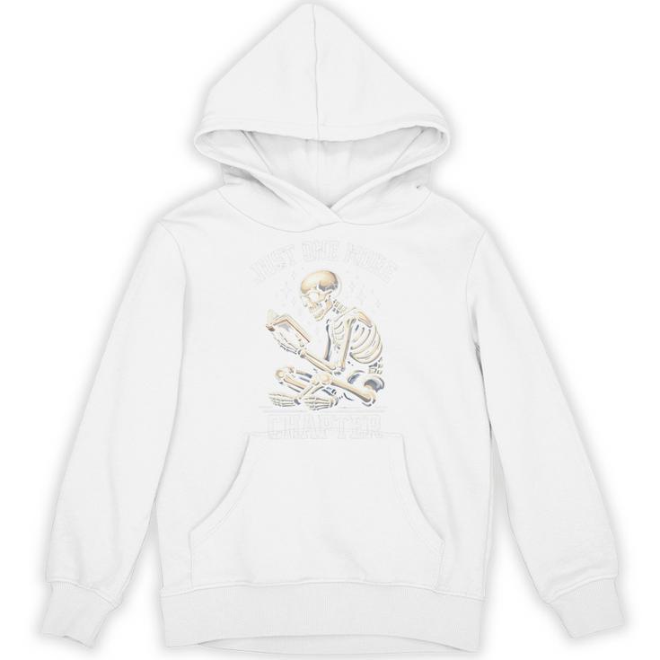 Just One More Chapter Reading Skeleton Book Lover Premium Tri-Blend Unisex Hoodie